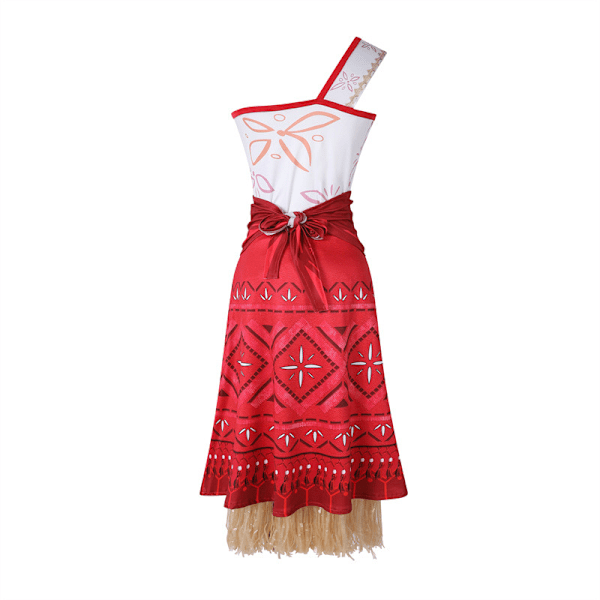 Vuxen Barn Prinsessa Moana Kostymklänningar med Halsband Kvinnor Flickor Halloweenfest Moana Klänning Kostymer Cosplay 110cm