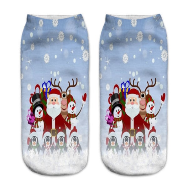 Julklapp Varmt Strumpor Vuxen Jul Nyhet Mjuk Låg Ankelstrumpor Deer Snowman Santa Claus 1 Pair