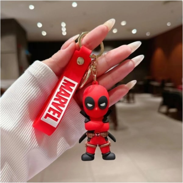 Deadpool och Wolverine Figur Nyckelring Nyckelring Barn Pojkar Hänge Väska Charm B