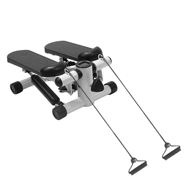 Mini Stepper, Trappmaskin, Fotklämma, Lastkapacitet 100 kg, Utrustad med Motståndsband, Lämplig för Hem- och Utomhusövningar, Nybörjare, Svart