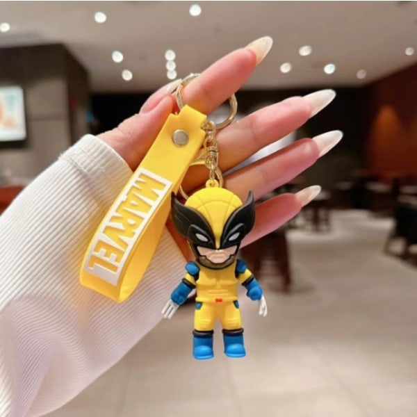 Deadpool och Wolverine Figur Nyckelring Nyckelring Barn Pojkar Hänge Väska Charm F