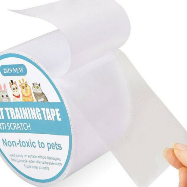 Pets Katt Anti-Scratch Tape Rulle Hem Soffa Möbler Skydd M-6.35cm (5 m)