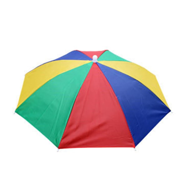 Utomhusparaplyhattar Mini hopfällbar justerbar huvudsolparaply colorful