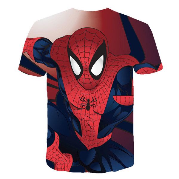 Superhjälte Spiderman printed T-shirt Barn Pojkar Kortärmade Toppar C 8-9 Years = EU 128-134