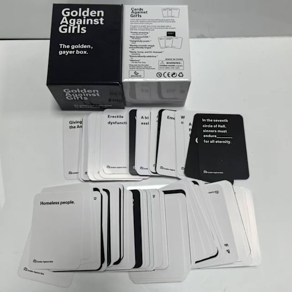 2025 Golden Against Girls The Golden Gayer Box ​Familjespel Kortspel Nytt