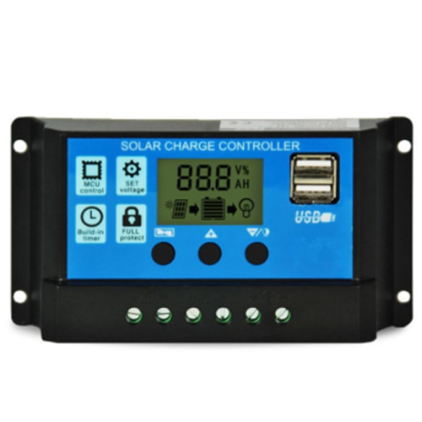 Elektrisk 10A 20A 30A Solar LCD Charge and Discharge Controller 30A
