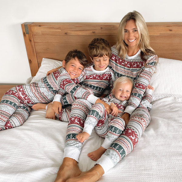 Familjematchande Julpyjamas Set - Festlig Sömnkläder - Julpyjamas Set för Par och Barn - Julpyjamas - Sömnkläder Baby 18-24M