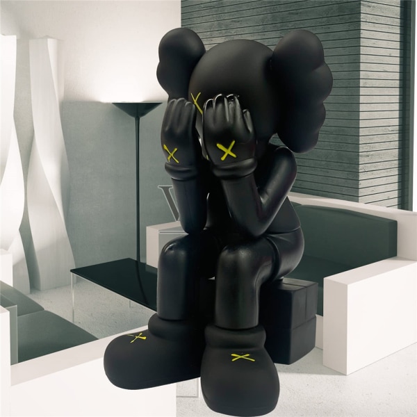 Figur Söt samlarobjekt modell dekorationer Doll Toy Födelsedagspresent black