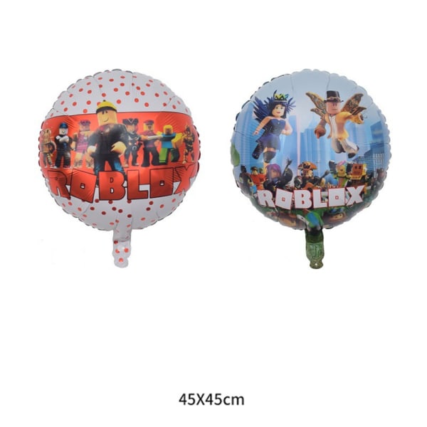 Grattis på födelsedagen Bannerdekorationer Ballonger Folieballong för barn Folieballong Färgrik Roblox