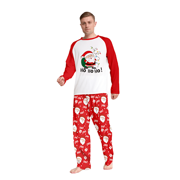 Julpyjamas för familjen - Matchande pyjamas med julmotiv, tomte, barn, spädbarn, vuxen, nattkläder, pyjamasset Men XL