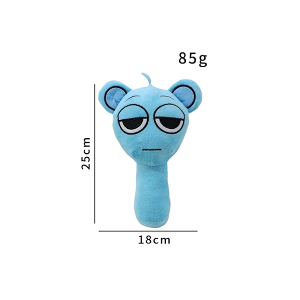 Sprunki Plysjdukke, 25 cm Sprunky Wenda og Gray Plysjleker, Sprunk Myke og Morsomme Utstoppede Leker Dukker for Fans og Venner Bursdag Blue