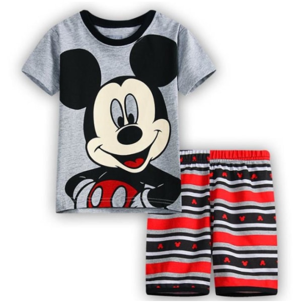Barn Musse Pigg Minnie Mouse Print Sovkläder Sommar T-shirt Toppar Shorts Pjs Set #4 6 Years