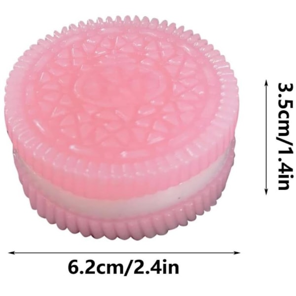 Rosa Cookie Squishy, Taba Squishy Stressavlastande Leksak, Klämma Sandwich Simulation, Ultra-Mjuk Avkoppling Leksak Black