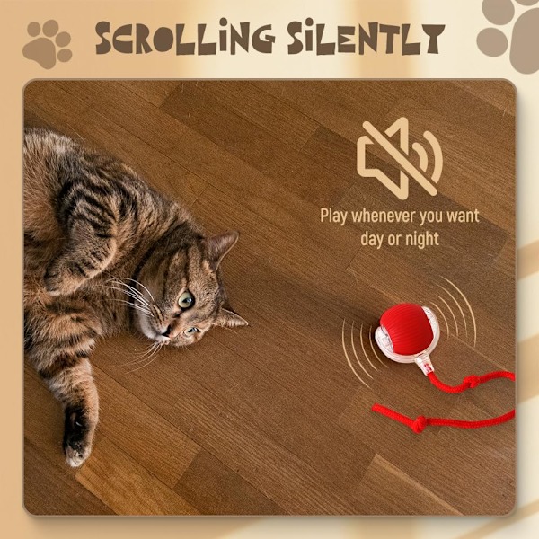 2024 Ny Interaktiv Rullande Hundboll, Självrullande Hundboll Interaktiva Katt Leksaker Automatisk Katt Leksak Självflyttande Hund Leksaker Grey