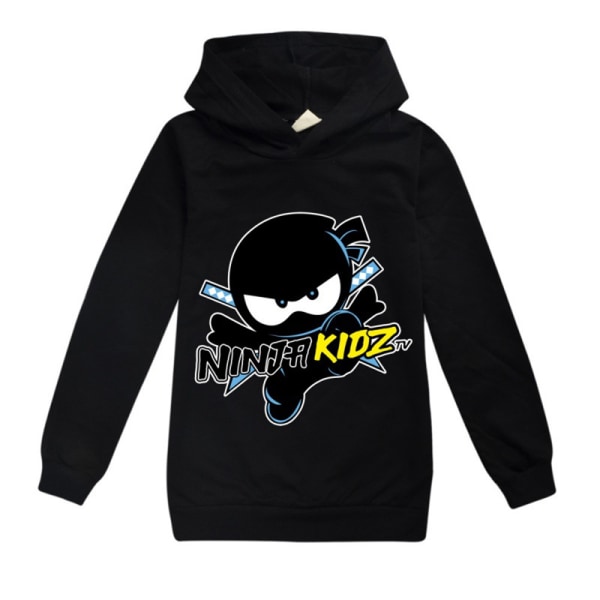 Barn Ninja Kidz Tv Hoodie Sweatshirt Långärmad Pullover Toppar black 130cm