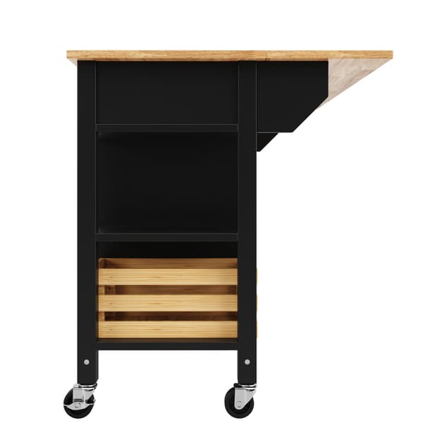 Modern köksö, köksskåp, matskåp, serveringsvagn/serveringsskåp, multifunktionellt matbord, svart