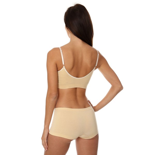 Sömlös behå BRUBECK COMFORT COTTON Termoaktiv BH Vit, Beige, Svart Beige 80C