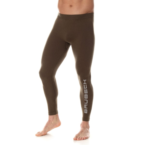 Herrbyxor Brubeck RANGER WOOL Leggings termoaktiv Merinoull för skogen khaki