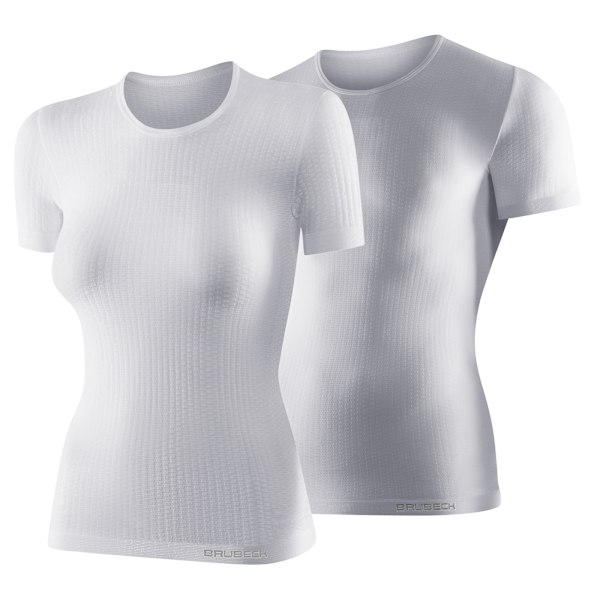 Kortärmad termoaktiv T-shirt Brubeck Base Layer UNISEX Vit L