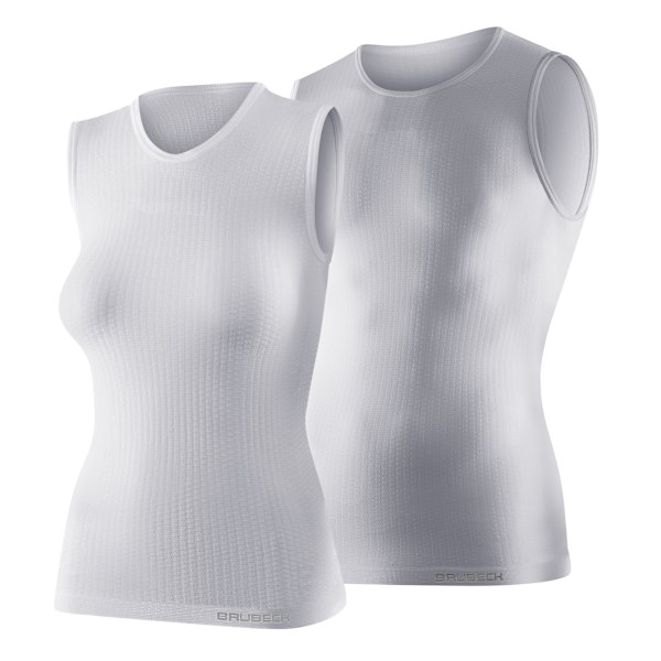 Linnen Brubeck BASE LAYER Termoaktiv Ärmlös T-shirt UNISEX Vit XXL