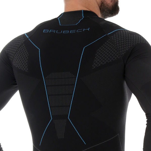 Långärmad sweatshirt för herrar Brubeck THERMO termotröja Svart-blå XL