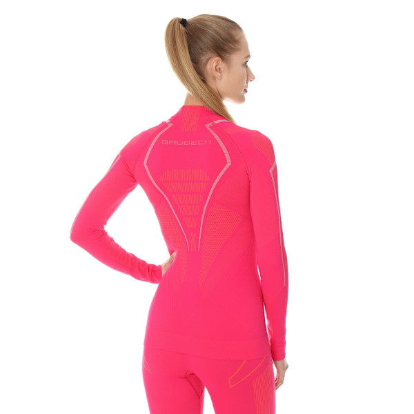 Dam långärmad Tröja Brubeck THERMO Termoaktivtröja Fuchsia XS