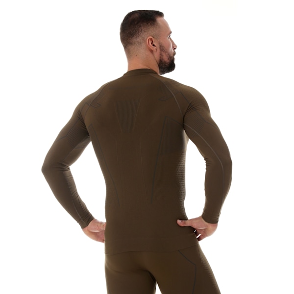 Sweatshirt för män Brubeck RANGER THERMO termoaktiv T-shirt för skogen khaki L