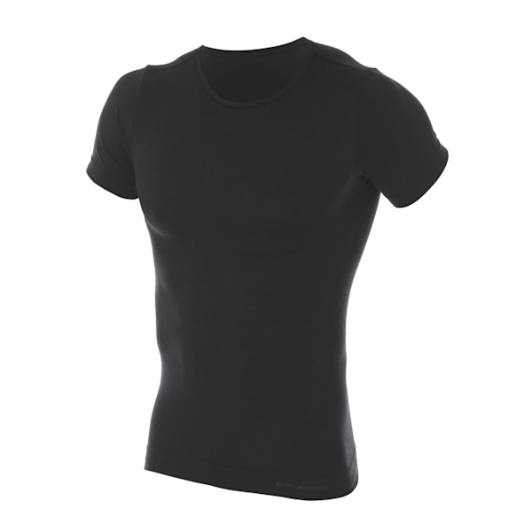 Kortärmad T-shirt för män BRUBECK COMFORT WOOL Termounderkläder MERINOULL Grafit M