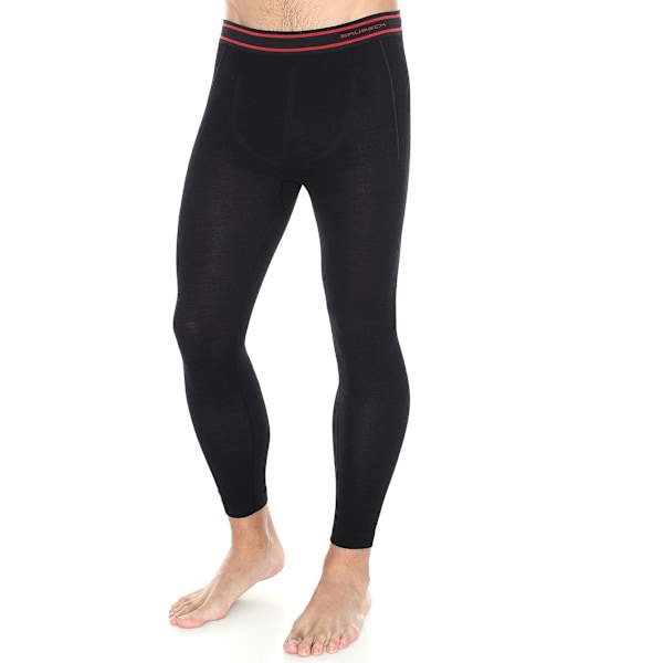 Herrbyxor Brubeck ACTIVE WOOL Leggings termoaktiv MERINOULL Svart M