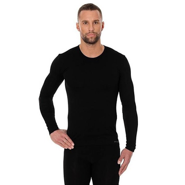 Långärmad T-shirt för män BRUBECK COMFORT COTTON Termoaktiva underkläder Svart
