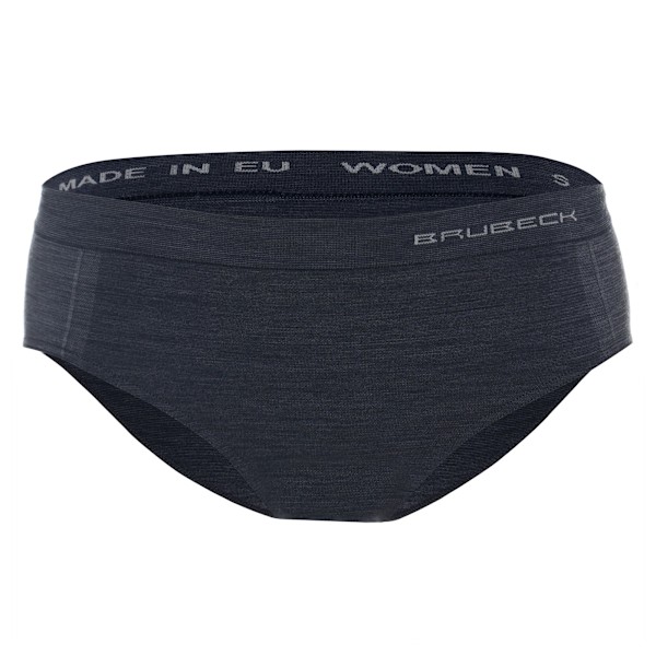 Hipster trosor för kvinnor Classic BRUBECK COMFORT WOOL Termoaktiva MERINOULL Mörk denim S