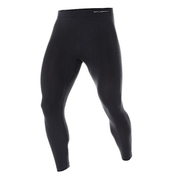 Leggings för män BRUBECK COMFORT WOOL Termoaktivunderkläder MERINOULL Grafit L