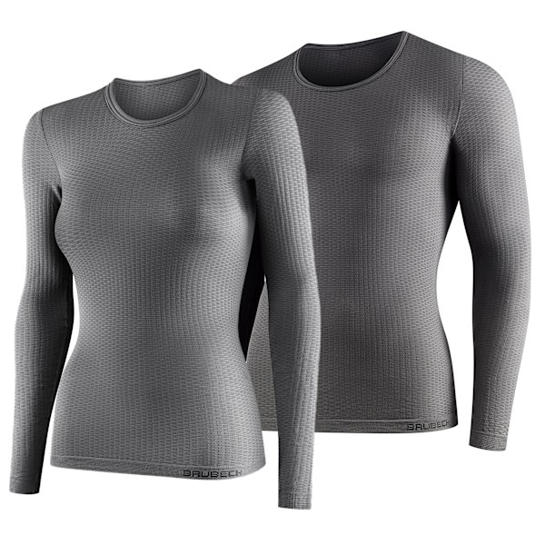 Långärmad termisk T-shirt Brubeck Base Layer UNISEX Grå L