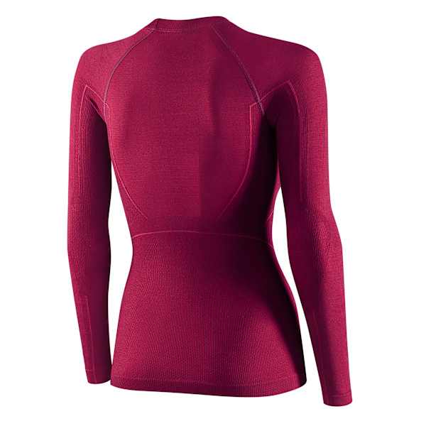 Långärmad T-shirt för damer Brubeck ACTIVE WOOL Termoaktivunderkläder Merinoull Plommon M