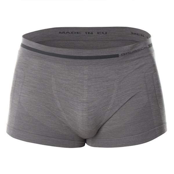 Boxershorts för män BRUBECK COMFORT WOOL Termoaktiva kalsonger MERINOULL Mörk grå M