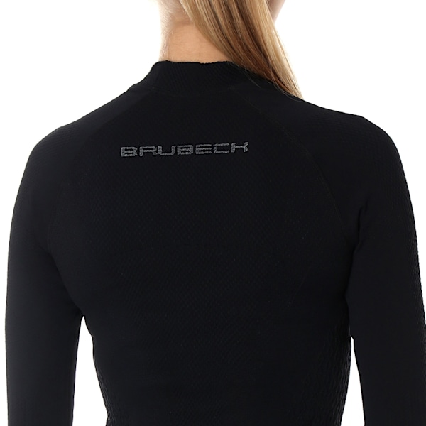 Blus för kvinnor Brubeck EXTREME THERMO Långärmad Termoaktiv T-shirt Svart M