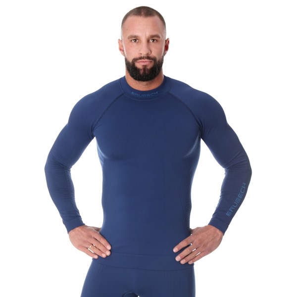 Långärmad T-shirt för män Brubeck EXTREME THERMO Termoaktiv sweatshirt Mörk blå S