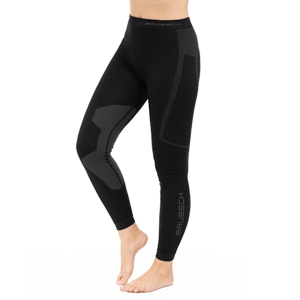 Dambyxor Brubeck DRY Leggings Termoaktiva underkläder Svart-grafit M