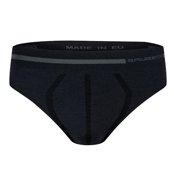 Trosor för herrar BRUBECK COMFORT WOOL Termoaktiv kalsonger MERINOULL Svart M