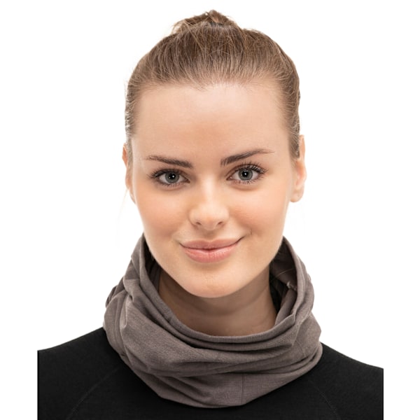 Termoaktiv tubhalsduk i ull BRUBECK MERINOULL Huvudkläde UNISEX Stål XL
