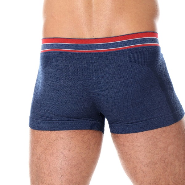 Boxershorts för män Brubeck ACTIVE WOOL termoaktiv merinoull Marinblå L