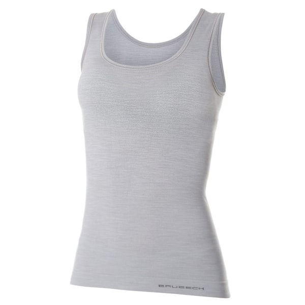 Linnen för kvinnor BRUBECK COMFORT WOOL Termoaktiv Ärmlös T-shirt MERINOULL Ask M