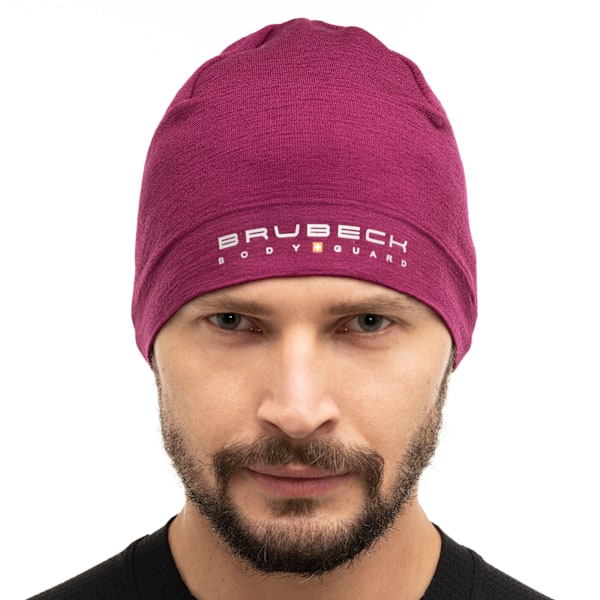 Termoaktiv Mössa Brubeck Extreme Wool Merinoull UNISEX Plommon M