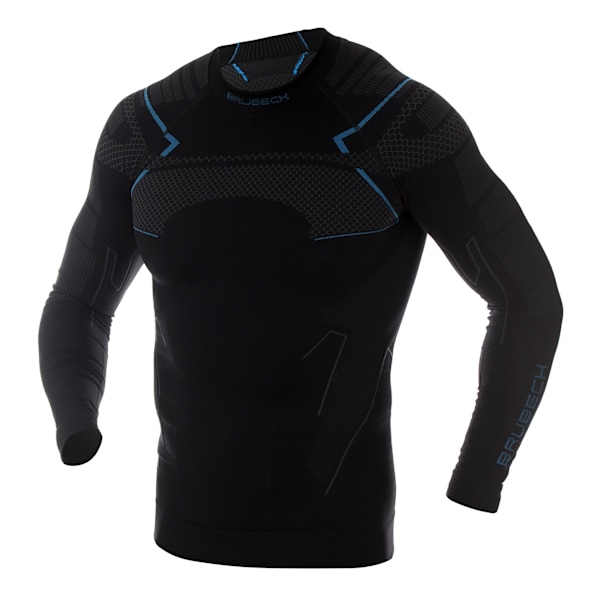 Långärmad sweatshirt för herrar Brubeck THERMO termotröja Svart-blå XL