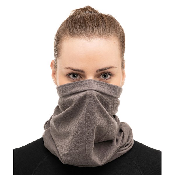 Termoaktiv tubhalsduk i ull BRUBECK MERINOULL Huvudkläde UNISEX Stål XL