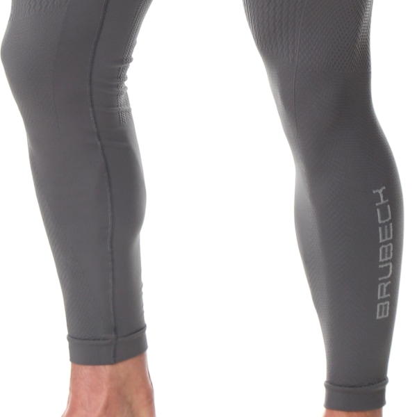Byxor för herrar Brubeck EXTREME THERMO Termoaktiva leggings med långt ben Mörk grå L