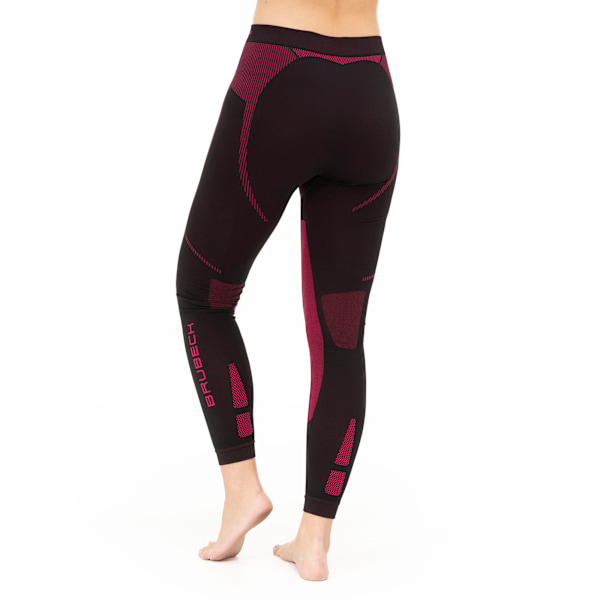 Dambyxor Brubeck DRY Leggings Termoaktiva underkläder Svart-fuchsia M