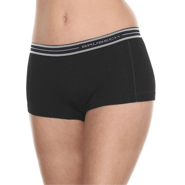 Dam boxershorts Brubeck ACTIVE WOOL Termoaktiva trosor Merinoull Svart M