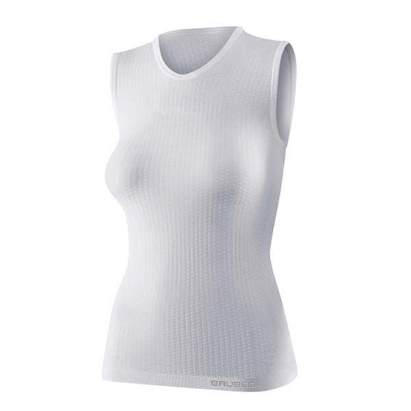 Linnen Brubeck BASE LAYER Termoaktiv Ärmlös T-shirt UNISEX Vit M