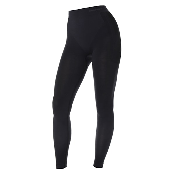 Leggings för kvinnor BRUBECK COMFORT WOOL Termoaktivunderkläder MERINOULL Svart XL